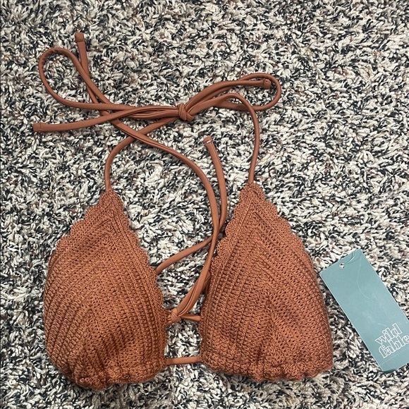 wild fable Other - Wild Fable Bohemian Brown Crochet Bikini Triangle Top Size XXS | NWT